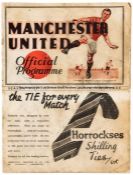 Manchester United v Derby County programme 2nd January 1937