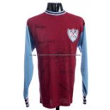 West Ham United 1965 European Cup Winners' Cup Final retro jersey signed by five members of the