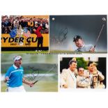 Signed Ryder Cup 'winning memories' photographs, including Poulter, Mongomerie, Karlsson,