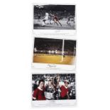 Three Liverpool FC autographed limited edition colour photographic prints commemorating European Cup