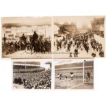 Four Tottenham Hotspur match-day b&w photographs, circa 1935, two of a Spurs v Bolton Cup tie,