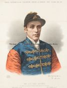 Group of ten Illustrated Sporting & Dramatic News jockey colour portraits, circa 1890, the