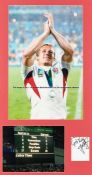 Jonny Wilkinson signed 2003 Rugby World Cup photographic presentation, comprising a photograph of