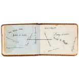 Lawn tennis autographs album circa 1912, the small 12 by 10cm. leather bound album containing many