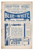 Unusual Manchester City combined programme coveing two First Team Football League fixtures v