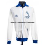 Les Cocker's Leeds Untied FC 1972 F.A. Cup Final tracksuit top, the white and blue Umbro jacket