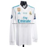Cristiano Ronaldo Real Madrid white No.7 2018 UEFA Champions League Final jersey match issued,
