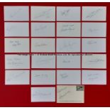 Full set of England's 1966 World Cup squad signatures, comprising Bobby Moore, Bobby Charlton,