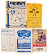 Collection of 252 football programmes, including a pre-war Chelsea v Fulham FAC 1938-39, the