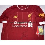 Jordan Henderson signed Liverpool FC replica home jersey, season 2019-20, New Balance adult size