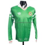 Republic of Ireland green No.18 unused substitute's jersey for the International friendly v