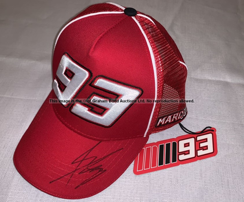 Marc Marquez signed MotoGP memorabilia, comprising a Marc Marquez cap, Pepsol Honda glove and 8 by