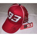 Marc Marquez signed MotoGP memorabilia, comprising a Marc Marquez cap, Pepsol Honda glove and 8 by