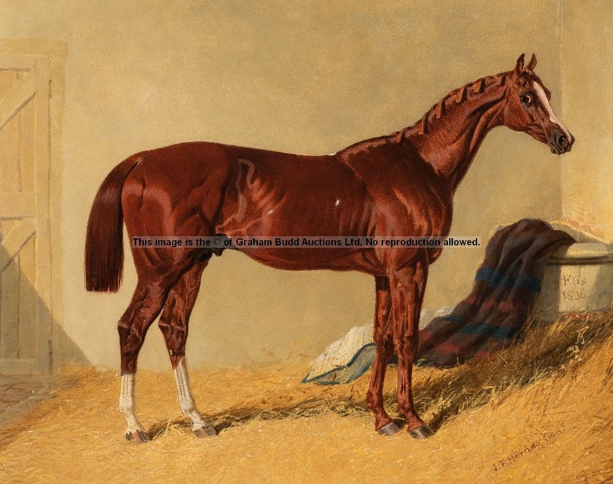 John Frederick Herring, Snr. (British, 1795-1865) THE EARL OF LICHFIELD'S LIGHT CHESTNUT COLT ELIS