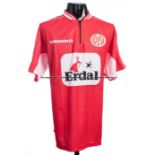 Kristian Zedi red 1. FSV Mainz 05 No.6 jersey from the pre-Season friendly v Arsenal played at