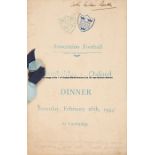 Multi-signed Cambridge v Oxford F.A. Dinner menu, 26th February 1944, from the dinner staged at