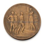 Antwerp 1920 Olympic Games participant’s medal, bronze, signed P. Theunis, obverse struck with