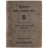 Arthur (C.S.) The Cardiff Rugby Football Club: History and Statistics 1876-1906, rare hardback
