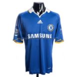 Ashley Cole Chelsea FC blue No.3 home jersey season 2008-09, match issue, short-sleeved, Premier