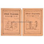 Two Tottenham Hotspur home programmes season 1913-14, Sheffield Wednesday 20th December &