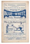 Manchester City v Birmingham programme 12th April 1930