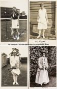 Collection of tennis Trim Cards of lady players mainly from the 1920's/30's, comprising Miss Boothby