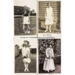 Collection of tennis Trim Cards of lady players mainly from the 1920's/30's, comprising Miss Boothby