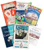 Miscellaneous collection of sports programmes dating from 1946 onwards, including Grand Prix Racing,