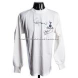 Jimmy Greaves & Dave MacKay signed Tottenham Hotspur FC Wembley 1967 retro white top, long sleeved