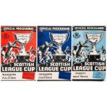 Thee Rangers Scottish League Cup match programmes, s/f's v Falkirk 11.10.47 & Dundee 20.11.48, and