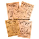 Five Tottenham Hotspur home programmes, Football League v Burnley in 1927, and 4 x London