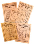 Five Tottenham Hotspur home programmes, Football League v Burnley in 1927, and 4 x London