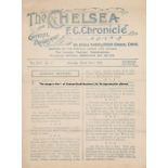 Chelsea v Tottenham Hotspur programme 22nd March 1919, London Football Combination wartime issue