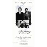 George Best, Rodney Marsh & Wilf McGuinness triple-signed sporting luncheon menu, from 1993,