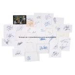 Collection of tennis autographs, comprising autographs in black/blue marker pen on individual