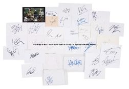 Collection of tennis autographs, comprising autographs in black/blue marker pen on individual