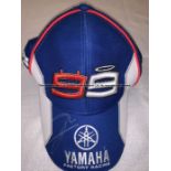Jorge Lorenzo signed MotoGP memorabilia, comprising Yamaha cap signed on peak in silver marker,