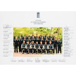 Cricket England T20 World Champions 2010 original signed squad photograph, nicely signed in pencil