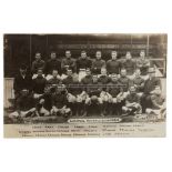 Rare postcard of the Liverpool FC Football League Division One championship team in 1905-06,
