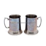 Pair of pint pewter tankards, John Smith’s Grand National 2007, identical tankards printed to