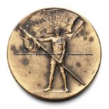 Los Angeles 1932 Olympic Games participation medal, bronze, designed by Julio Kilenyi, obverse