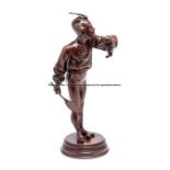 Alfed Barye ‘Le Fils’ (1839-1882) JEU DE PAUME PLAYER signed BARYE FILS , bronze, Jeu de Paume