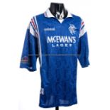 Derek McInnes blue Glasgow Rangers No.8 jersey from the Richard Gough Testimonial Match v Arsenal