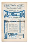 Manchester City v Sheffield Wednesday programme 21st February 1931