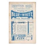 Manchester City v Sheffield Wednesday programme 21st February 1931