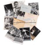 Album pages signed by Wimbledon Singles tennis champions, including Tilden, Wills-Moody, Cochet,
