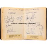 Autograph album of Wimbledon winners, finalists and Davis Cup teams, 1932-1988 the leather bound