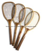 Four tennis racquets, Williams of Paris 'The Winna', convex wedge; Williams of Paris 'Frezo B'