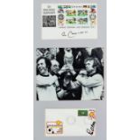 Franz Beckenbauer and Sepp Maier signed 1974 World Cup First Day Covers framed display, the signed