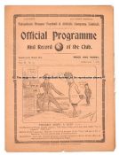 Tottenham Hotspur v Manchester United programme 7th February 1914